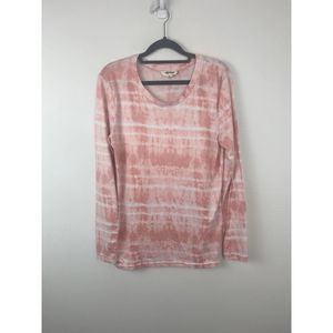Style & Co. shirt size M color pinks & white long sleeves